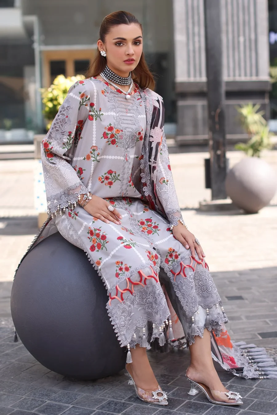 CC5-23 Combination Vol-III 2025 | 3-Piece Embroidered Lawn Suit with Chiffon Dupatta