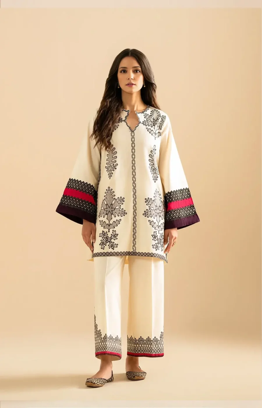 Printed Co-Ord Set 110 | Women’s 2-Piece Suit in Crepe Fabric
