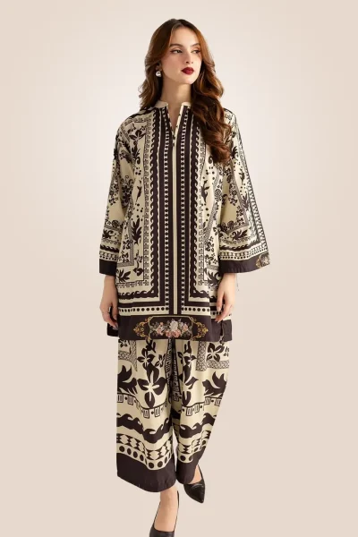 Tribal Accent Printed Co-Ord Set 112 | Women’s 2-Piece Suit