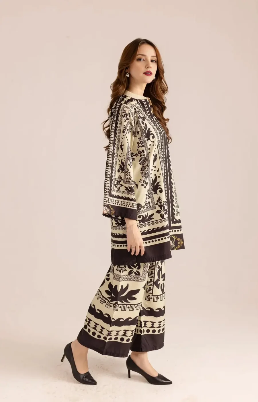 Tribal Accent Printed Co-Ord Set 112 | Women’s 2-Piece Suit