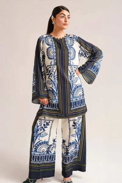 Stylish Accent Printed Co-Ord Set 110 | Women’s 2-Piece Suit