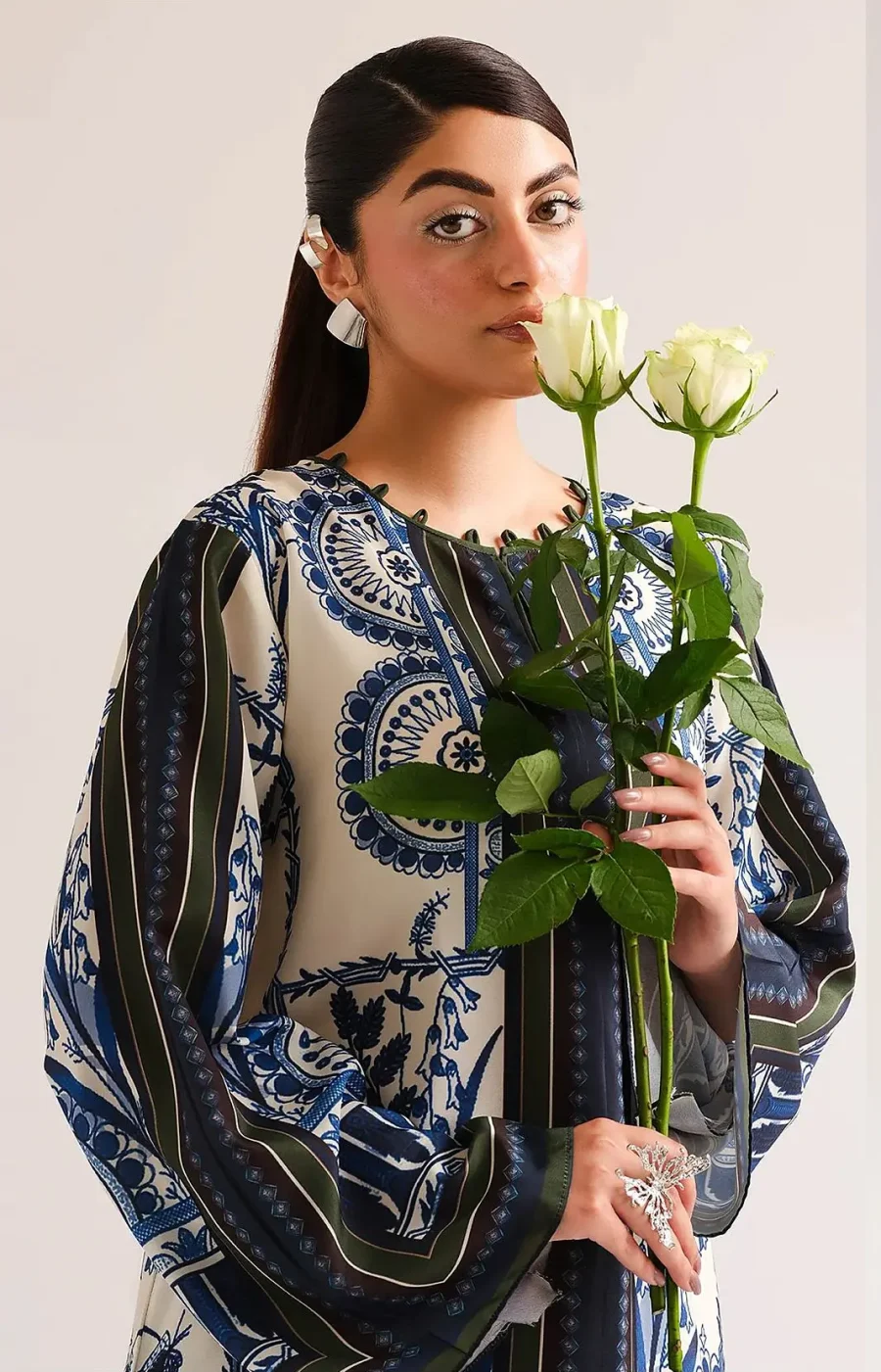 Stylish Accent Printed Co-Ord Set 110 | Women’s 2-Piece Suit